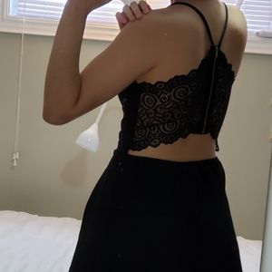 Open-back Lace Romper